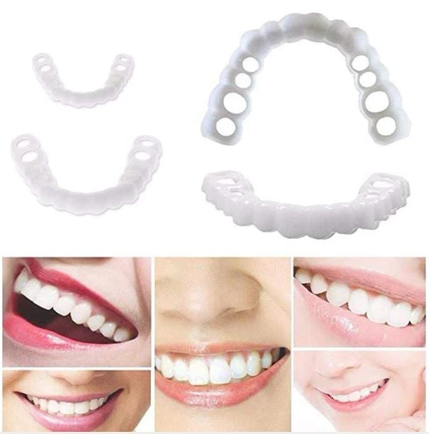 Sorriso Perfeito™️ Dentaduras removíveis (Kit superior + inferior)